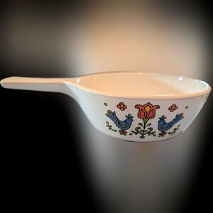 Vintage 1975 Corning Ware Country Festival Blue Bird P-81-B (1 Pint Saucepan)